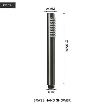 Modern black and brushed golden handheld shower head bathroom jet