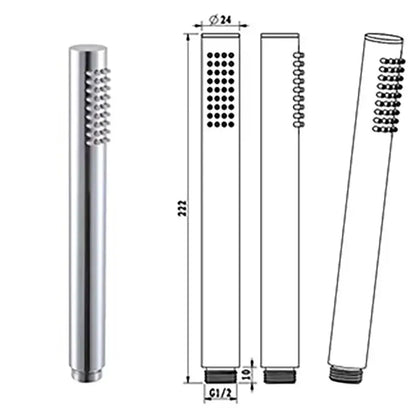 Modern black and brushed golden handheld shower head bathroom jet