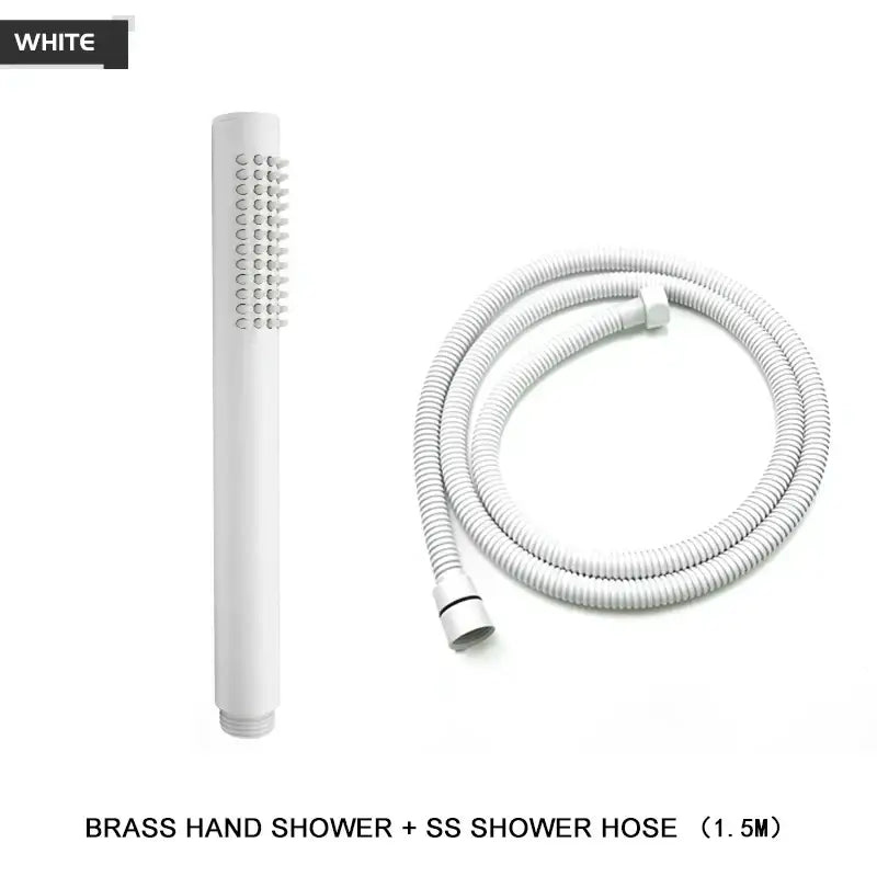 Modern black and brushed golden handheld shower head bathroom jet