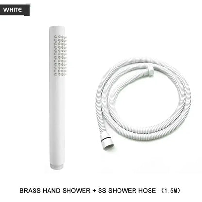 Modern black and brushed golden handheld shower head bathroom jet