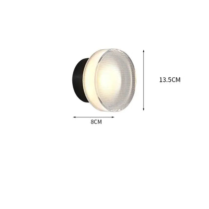 Modern black and clear acrylic wall sconce light bedroom lamp
