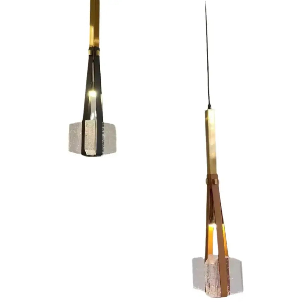 Modern black and clear white resin pendant light for kitchen