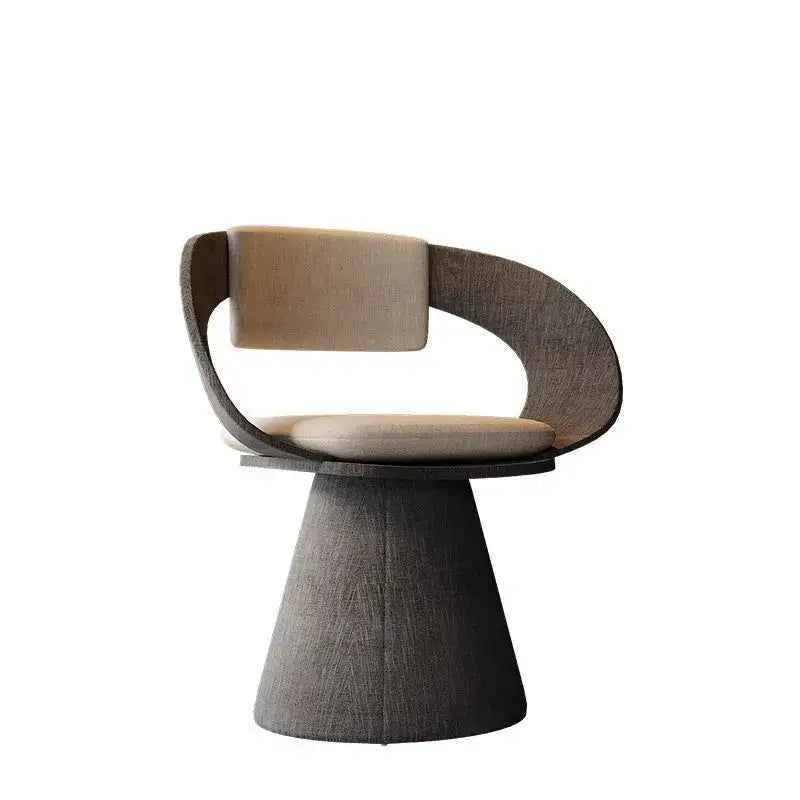 Modern black and cream elegant rotating chair bedroom makeup stool