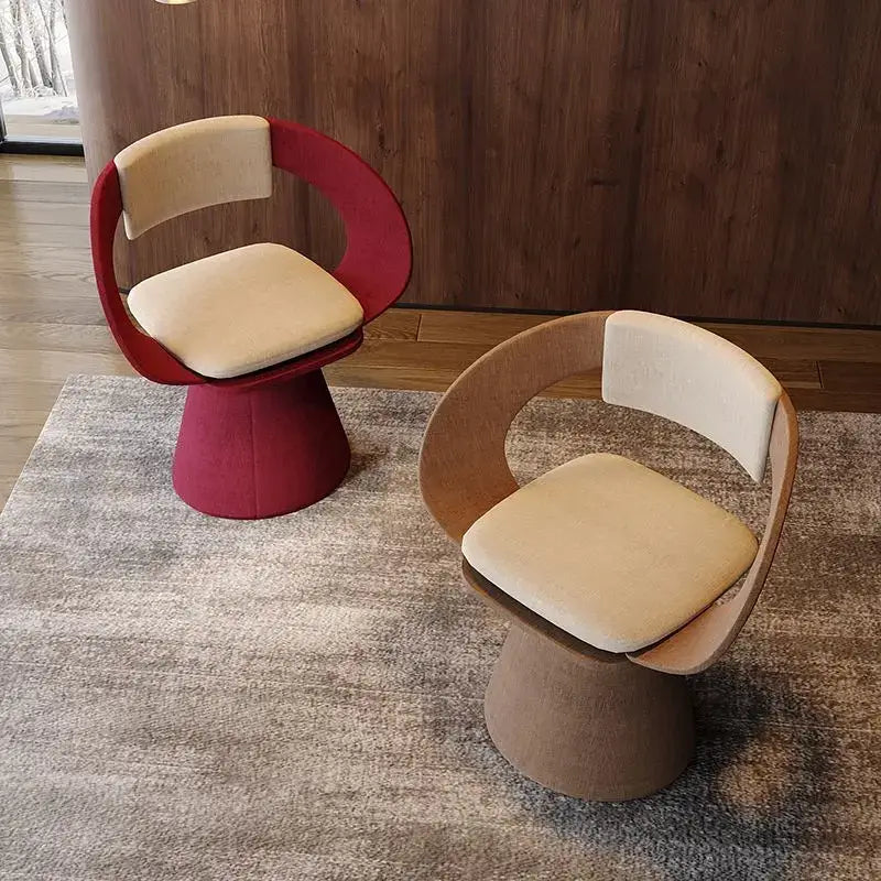 Modern black and cream elegant rotating chair bedroom makeup stool