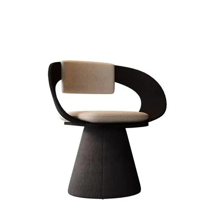 Modern black and cream elegant rotating chair bedroom makeup stool