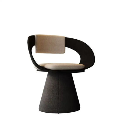 Modern black and cream elegant rotating chair bedroom makeup stool
