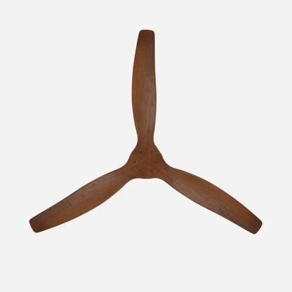 Modern black and dark brown ceiling fan with wood blades living room