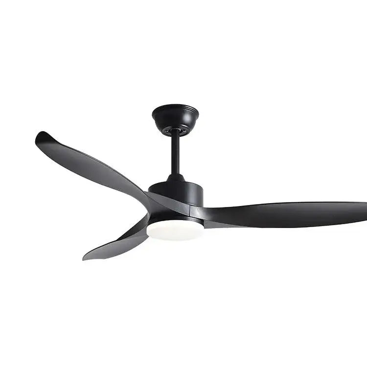 Modern black and dark wood copper dc ceiling fan living room remote