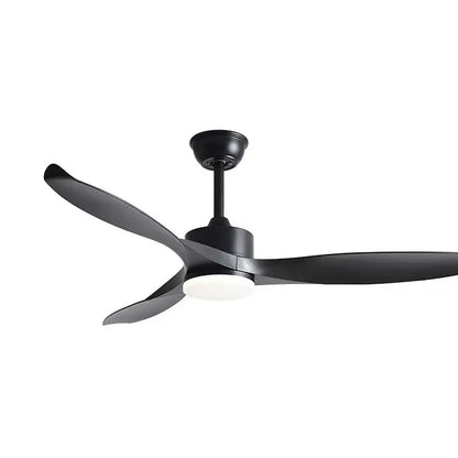 Modern black and dark wood copper dc ceiling fan living room remote