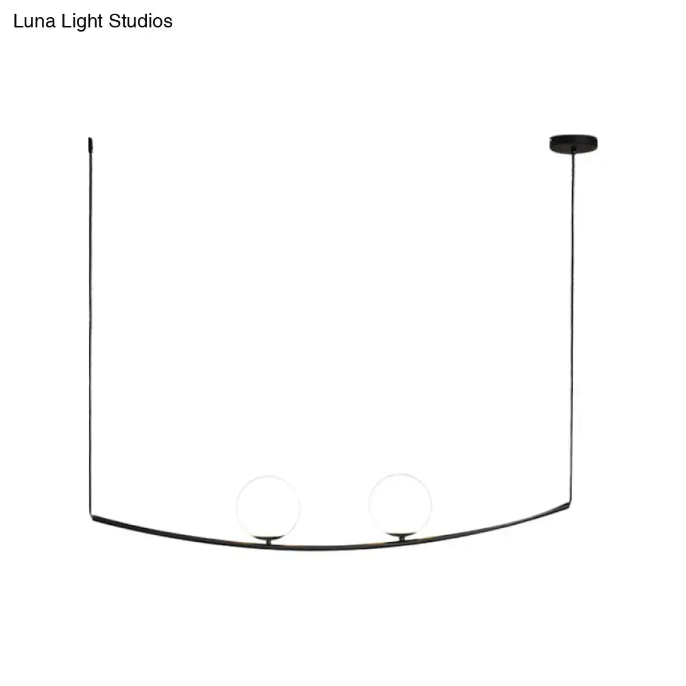 Modern black and gold bubble island light dining room pendant