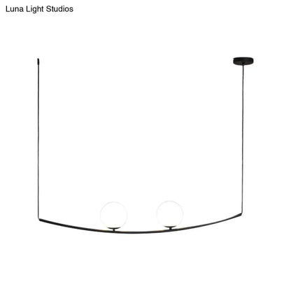 Modern black and gold bubble island light dining room pendant