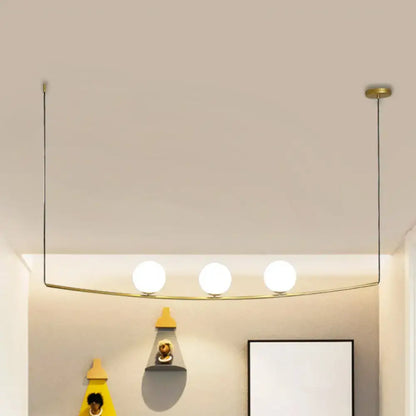 Modern black and gold bubble island light dining room pendant