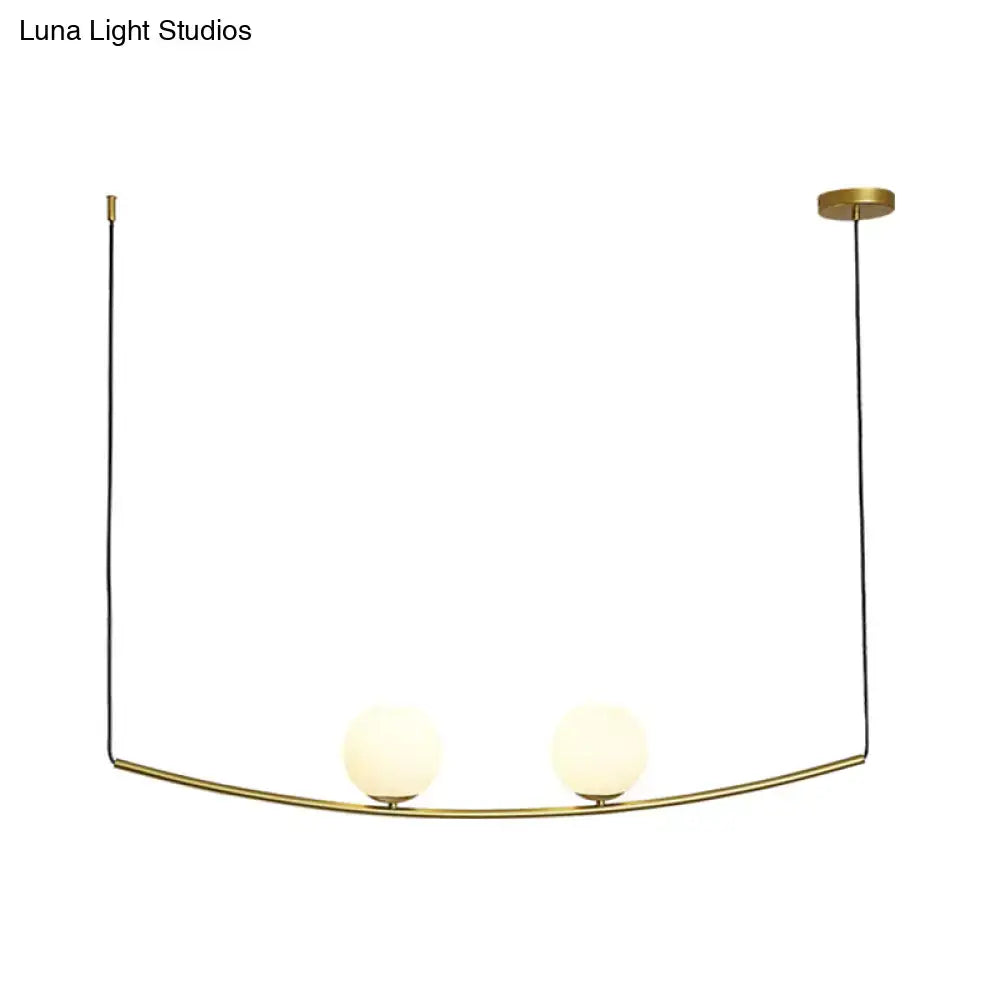 Modern black and gold bubble island light dining room pendant