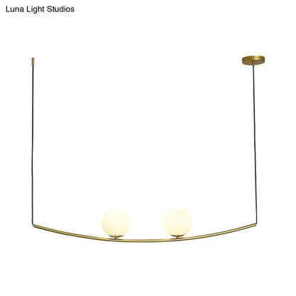 Modern black and gold bubble island light dining room pendant