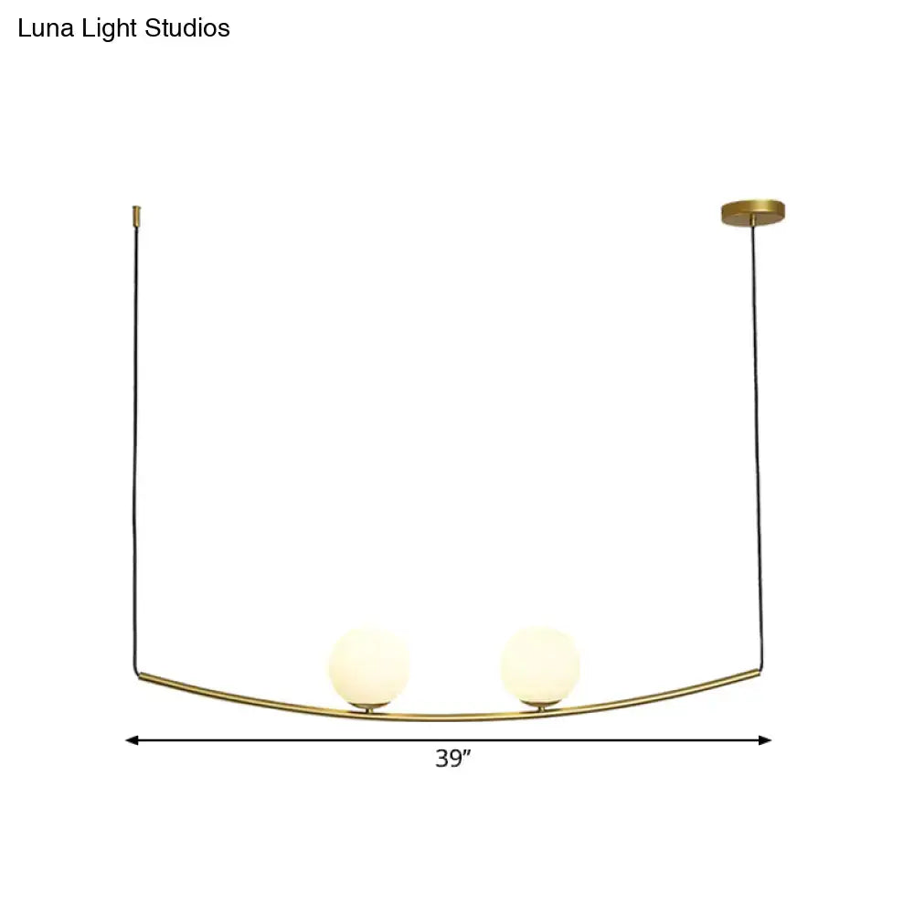Modern black and gold bubble island light dining room pendant