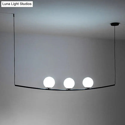 Modern black and gold bubble island light dining room pendant