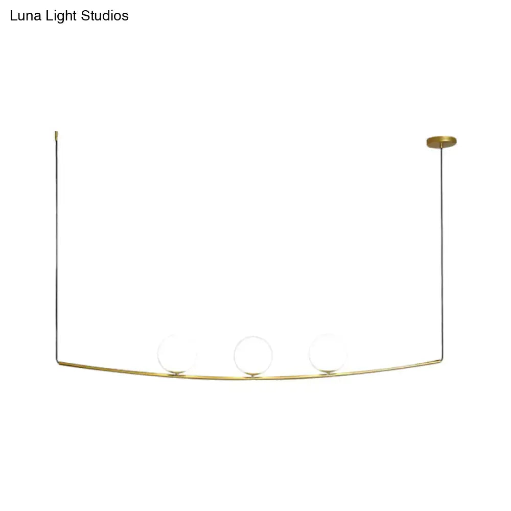 Modern black and gold bubble island light dining room pendant