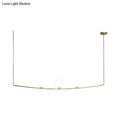 Modern black and gold bubble island light dining room pendant
