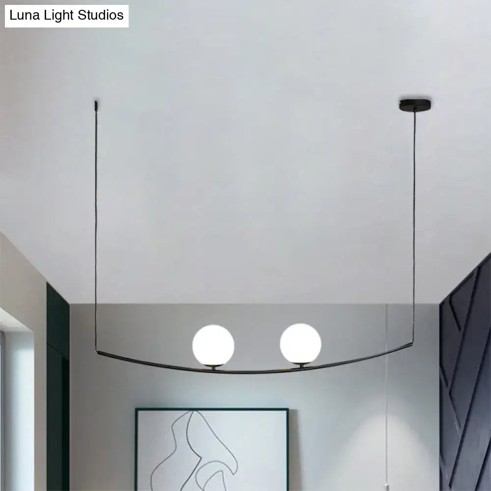Modern black and gold bubble island light dining room pendant