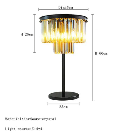 Modern black and gold crystal floor lamp for living room decor