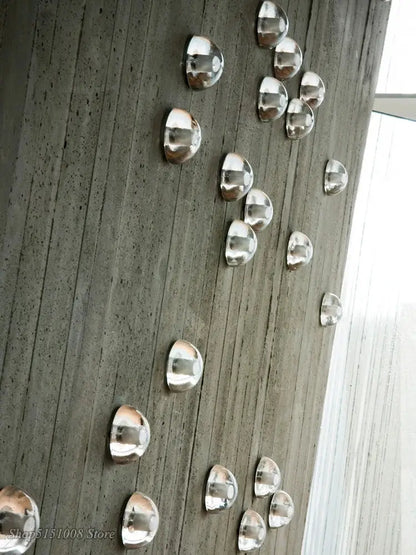 Modern black and gold crystal wall light outdoor spherical ornament