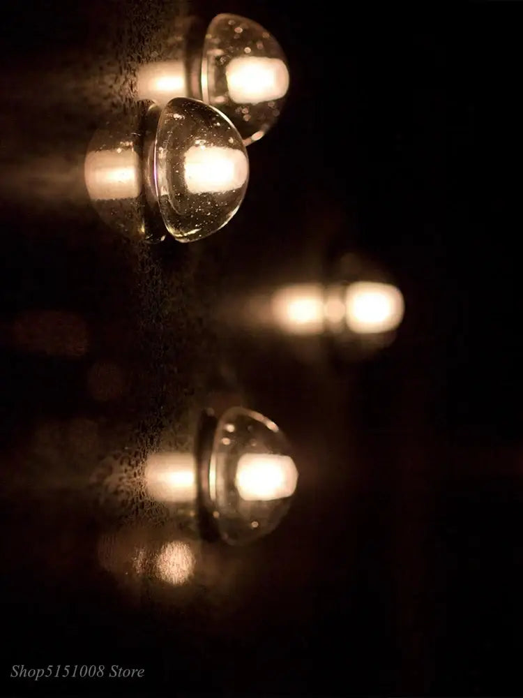 Modern black and gold crystal wall light outdoor spherical ornament