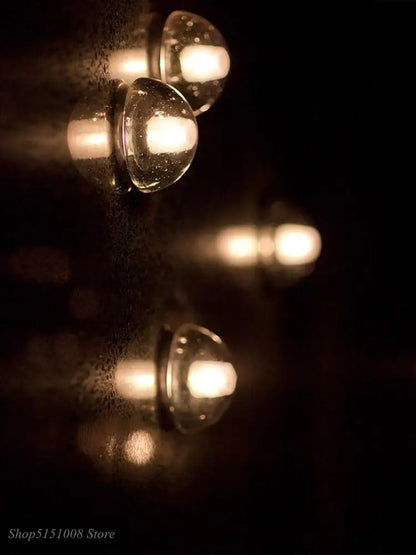 Modern black and gold crystal wall light outdoor spherical ornament