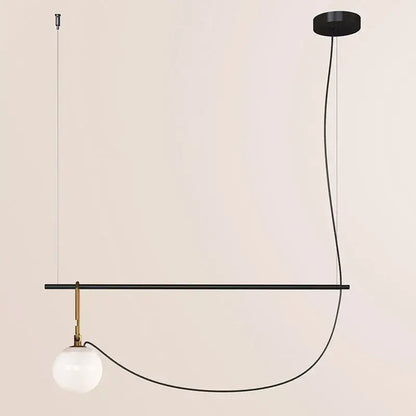 Modern black and gold glass ball pendant lights dining room chandelier