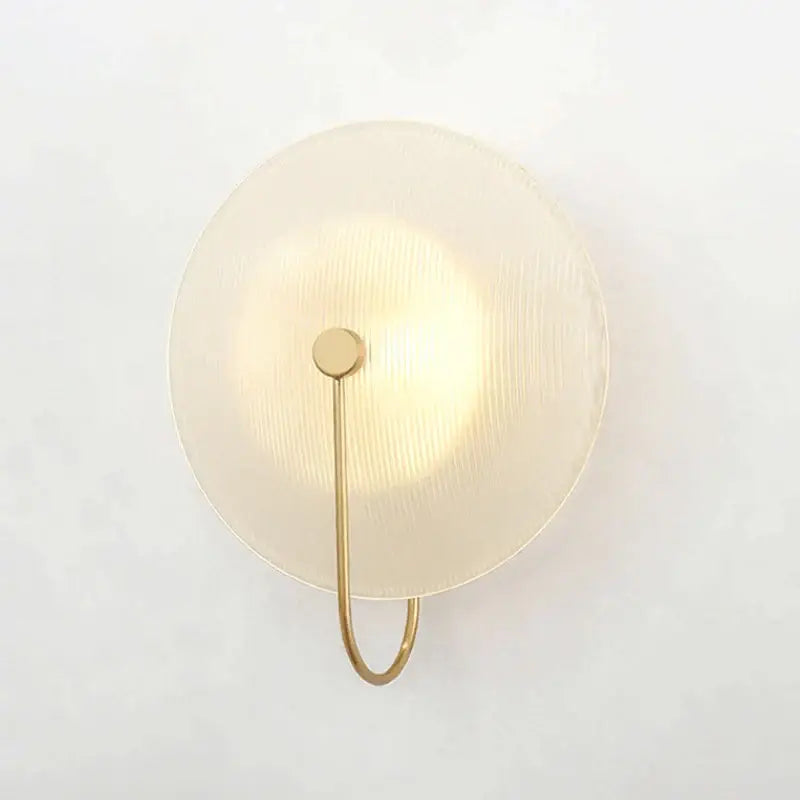 Modern black and gold glass stripe wall lamp bedroom sconce