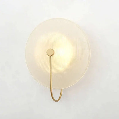 Modern black and gold glass stripe wall lamp bedroom sconce