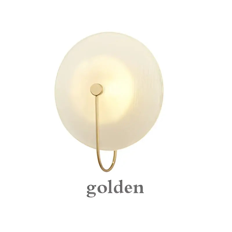 Modern black and gold glass stripe wall lamp bedroom sconce