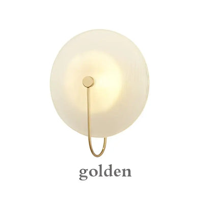 Modern black and gold glass stripe wall lamp bedroom sconce