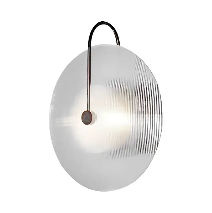 Modern black and gold glass stripe wall lamp bedroom sconce