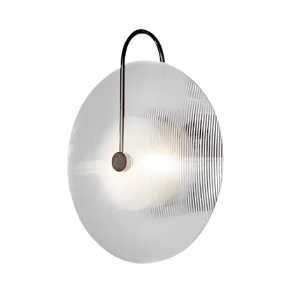 Modern black and gold glass stripe wall lamp bedroom sconce