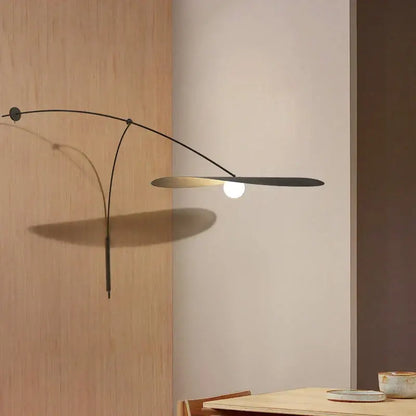 Modern black and gold leaf led wall lamp bedroom glass shade