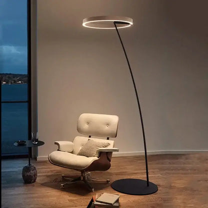 Modern black and gold led floor lamp for living room