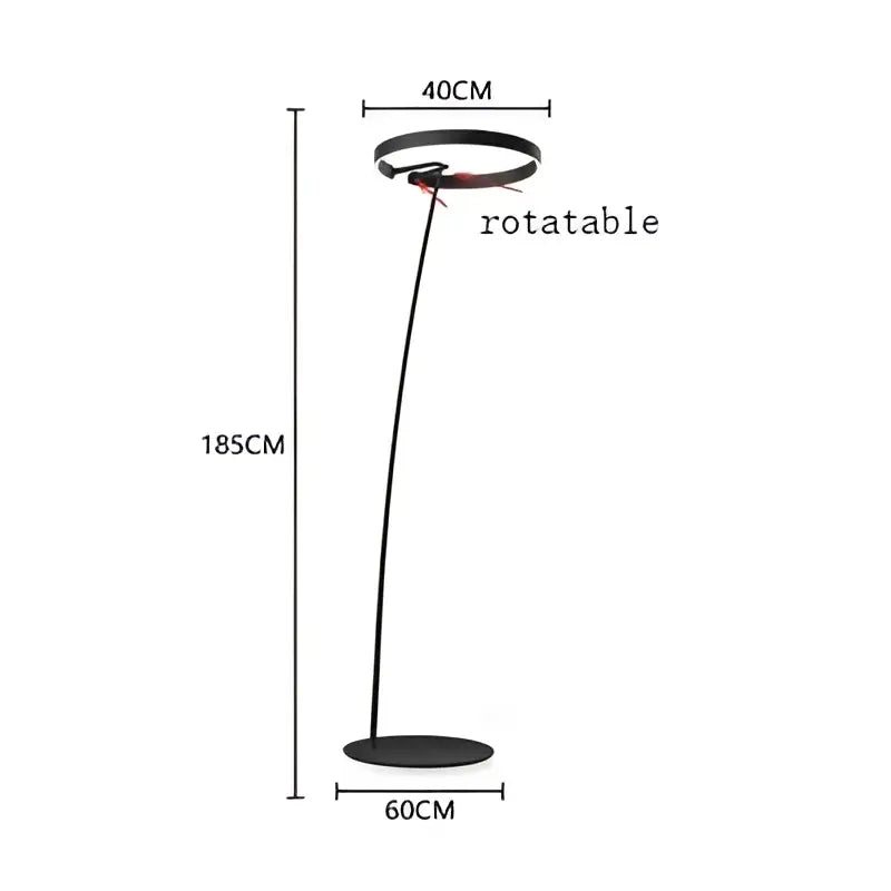 Modern black and gold led floor lamp for living room
