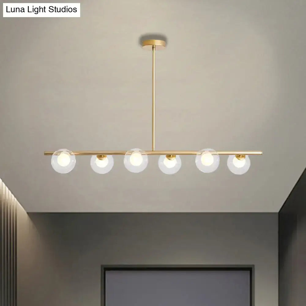 Modern black and gold metallic hanging chandelier dining room light
