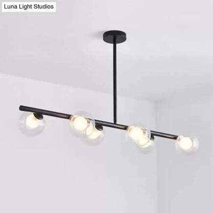 Modern black and gold metallic hanging chandelier dining room light