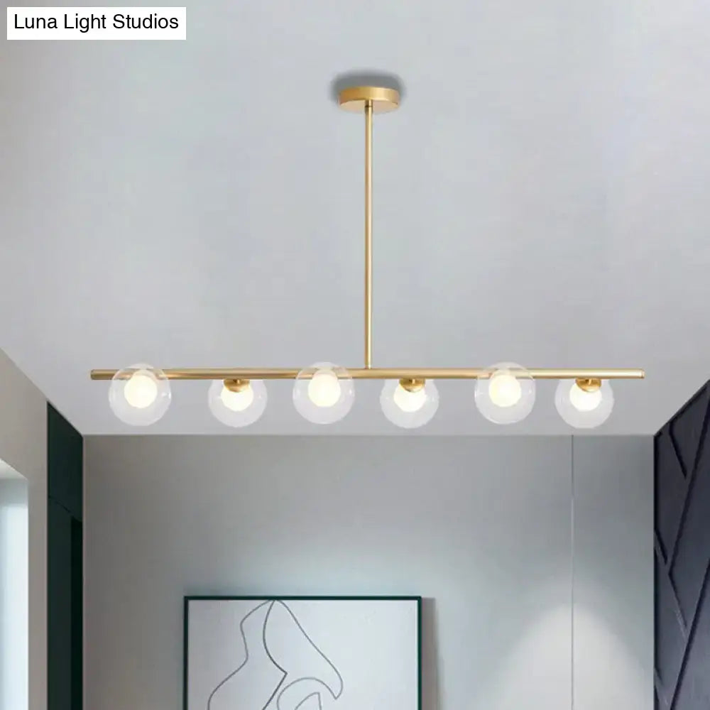 Modern black and gold metallic hanging chandelier dining room light