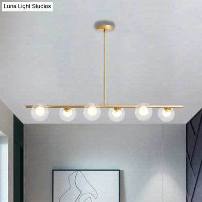 Modern black and gold metallic hanging chandelier dining room light