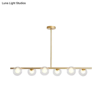 Modern black and gold metallic hanging chandelier dining room light