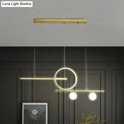 Modern black and gold ring island lighting – dining room ceiling light