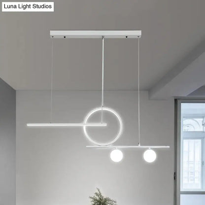 Modern black and gold ring island lighting – dining room ceiling light