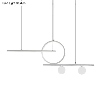 Modern black and gold ring island lighting – dining room ceiling light