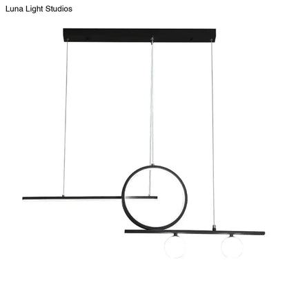 Modern black and gold ring island lighting – dining room ceiling light
