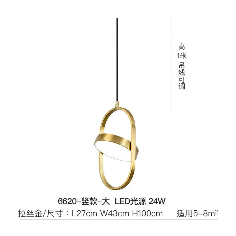 Modern black and gold trumpet pendant light for dining room