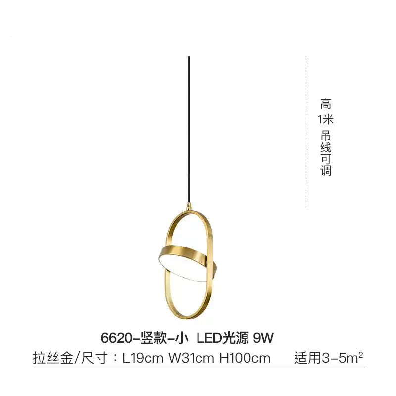 Modern black and gold trumpet pendant light for dining room