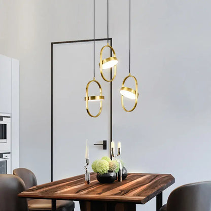 Modern black and gold trumpet pendant light for dining room