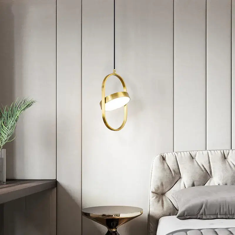 Modern black and gold trumpet pendant light for dining room
